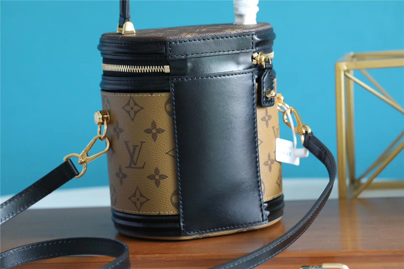 Louis Vuitton Cannes Monogram Reverse Canvas Brown For Women 5.9in/15cm LV M43986