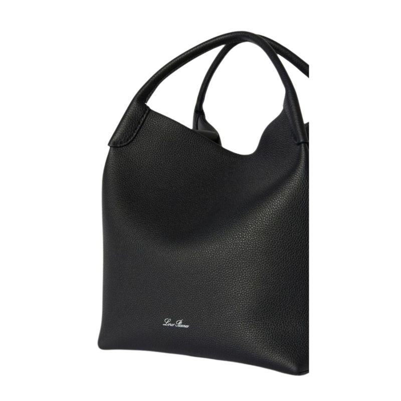 [True-to-ORIGINAL]Loro Piana Large Bale Bag Black For Women 9.5in/24cm FAM9875 W000