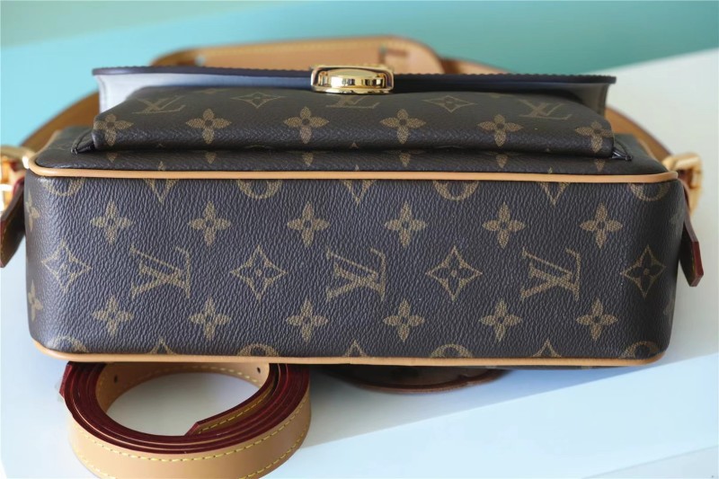 Louis Vuitton Ravello GM Monogram Shoulder Bag Brown For Women 9.8in/25cm