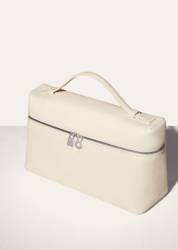 [True-to-ORIGINAL]Loro Piana Extra Pocket L27 Bag Whisper White For Women 10.6in/27cm FAN4043 1615