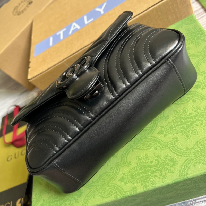 Gucci Marmont Matelasse Mini Bag Black For Women, Women’s Bags 8.5in/22cm GG
