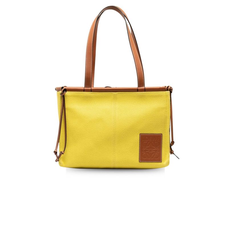 Loewe Paula’s Ibiza Cushion Tote Bag Yellow For Women 13.4 Inches/ 34 Cm 1RG0F7BJVYGAM1GR