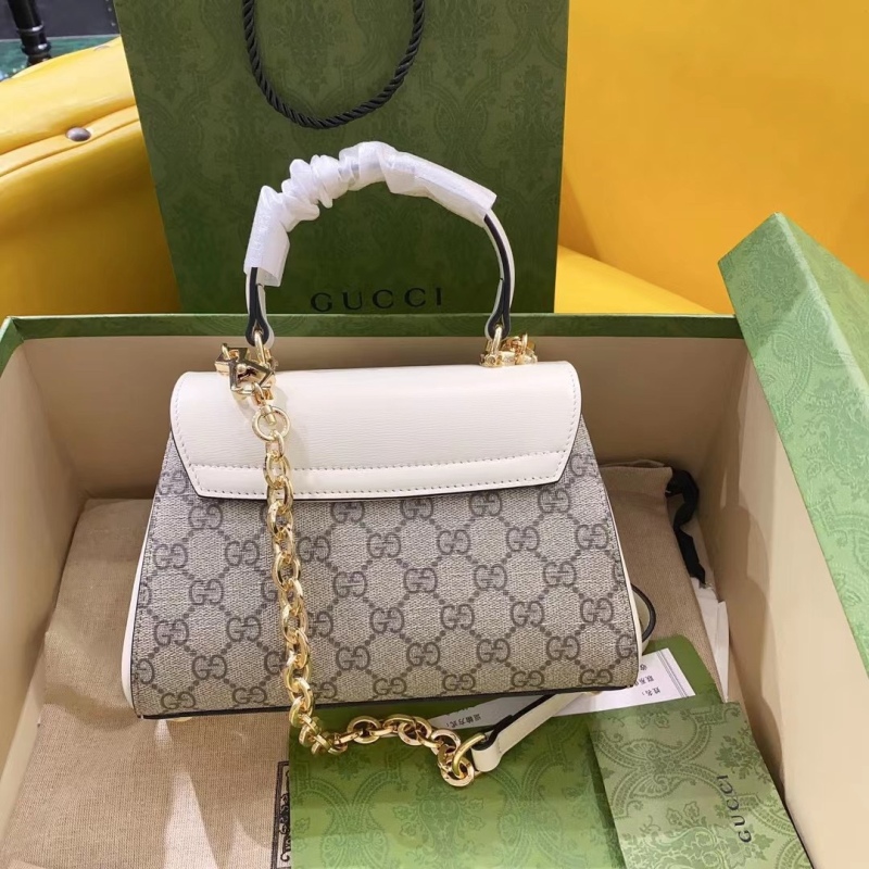 Gucci Horsebit 1955 Mini Bag White For Women, Women’s Bags 8.7in/22cm GG ‎703848 92TCK 9761