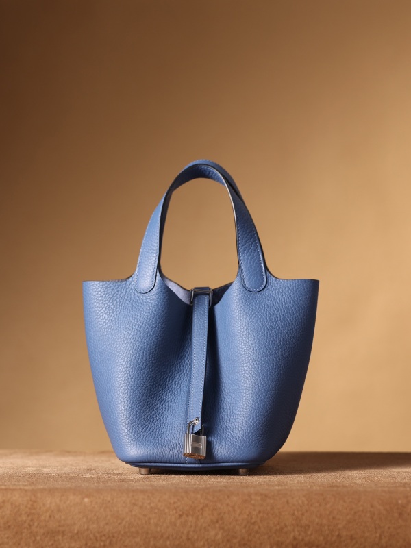 Hermes Picotin Lock 18 Blue Bag For Women, Women’s Handbags 7.1in/18cm