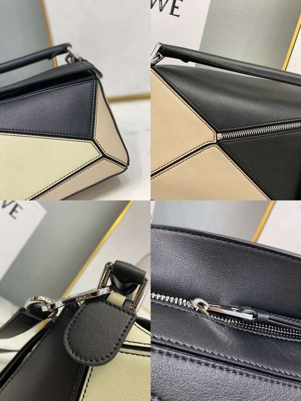 Loewe Small Puzzle Bag Black For Women 9.4in / 24cm