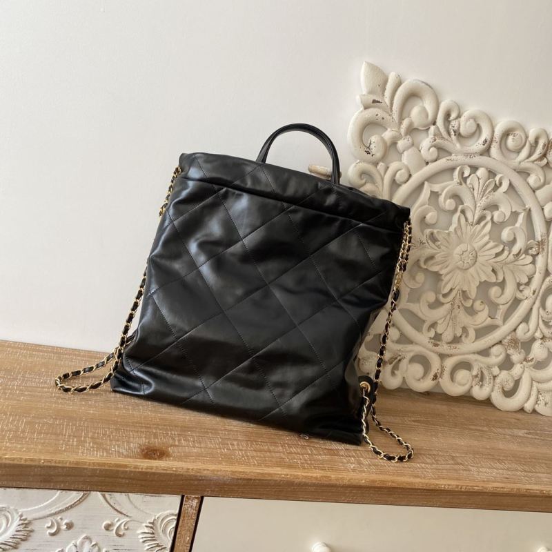 Chanel Large 22 Backpack Black For Women 19.9in / 51cm AS3313