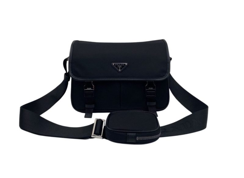 Prada Small Saffiano Shoulder Bag Black For Women 10.2 in / 26 cm