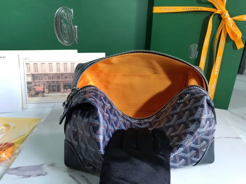 Goyard Bowling 25 Toiletry Bag Navy Blue/Black/Brown For Women‎ 9.4in/24cm BOWLIN025TY01CL03P