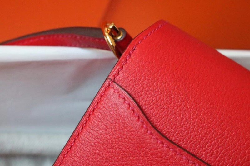 Hermes Evercolor Sac Roulis 23 Red For Women, Women’s Handbags, Shoulder Bags 9in/23cm