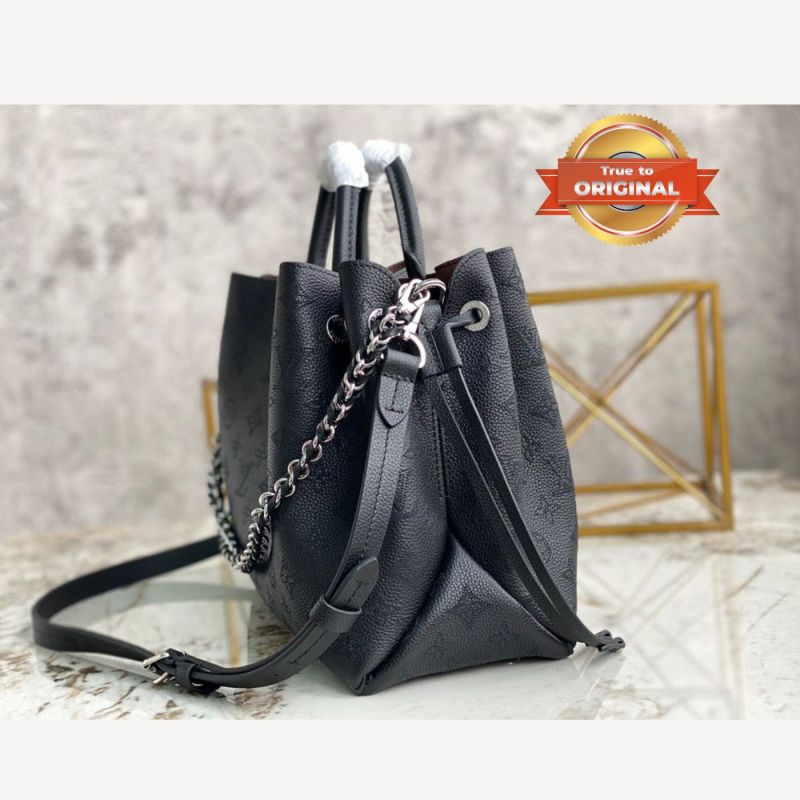 [True-to-ORIGINAL] Louis Vuitton Bella Tote Mahina Black For Women 12.6in/32cm LV M59200