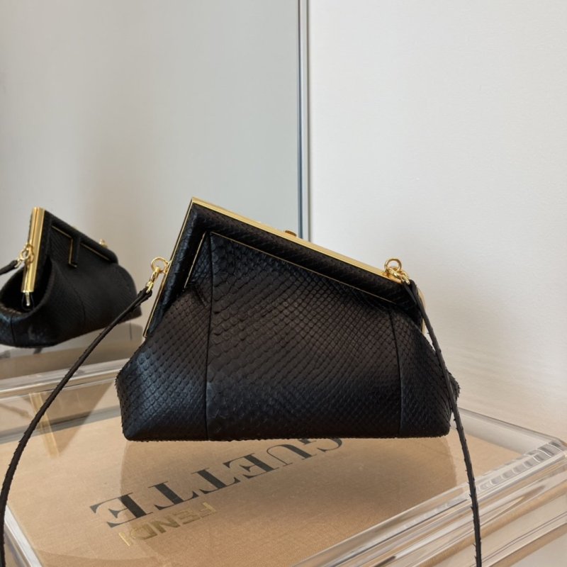 Fendi First Small Black For Women, Women’s Bags, Shoulder And Crossbody Bags 10.2in/26cm FF 8BP129A