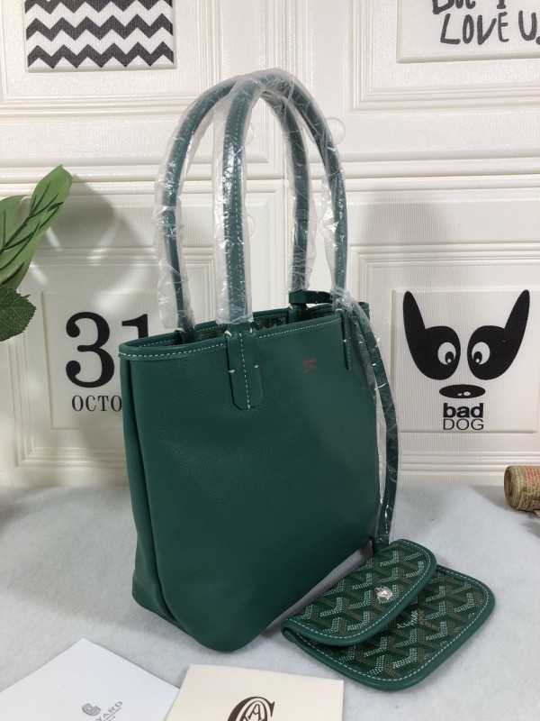 Goyard Anjou PM Bag White/Green/Blue For Women‎ 7.9in/20cm