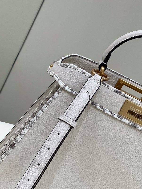 Fendi Peekaboo ISeeU Medium Ivory For Women, Women’s Handbags, Shoulder Bags 13.1in/33.5cm FF
