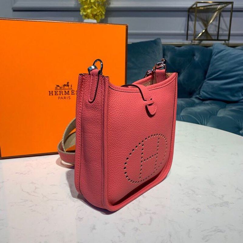 Hermes Mini Evelyne Pink For Women 7.8in/20cm