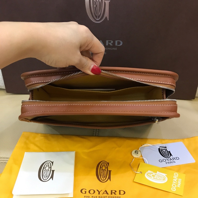 Goyard Jouvence GM Toiletry Bag White/Brown For Women‎ 11.6in/29.5cm JOUVENGMLTY01CL03P