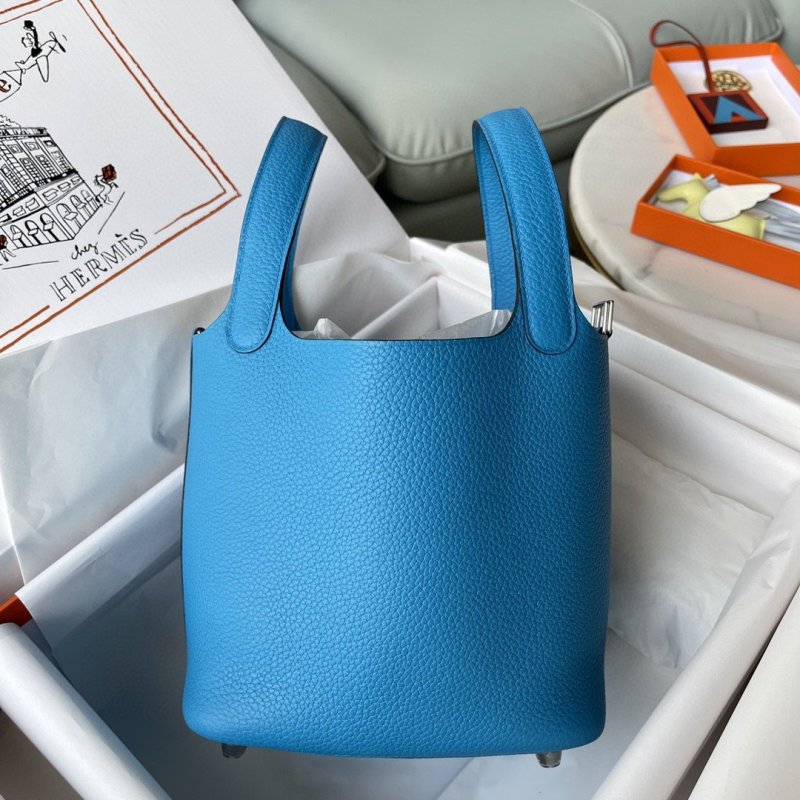 Hermes Picotin Lock 18 Bag Blue For Women, Women’s Handbags 7.1in/18cm