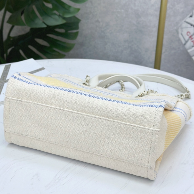 Chanel Large Deauville Tote Bag Sand For Women 35cm/14in
