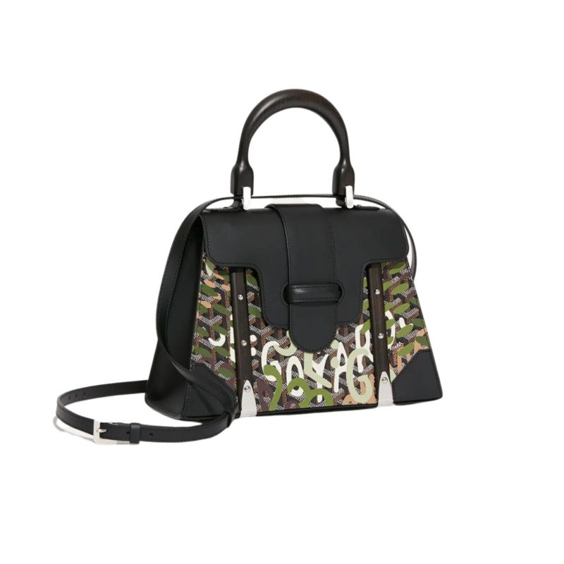 Goyard Saïgon Structuré PM Bag Lettres Camouflage Black And Green For Women SAIRLCPMLTY0130EBP- 28 Cm/ 11 Inches