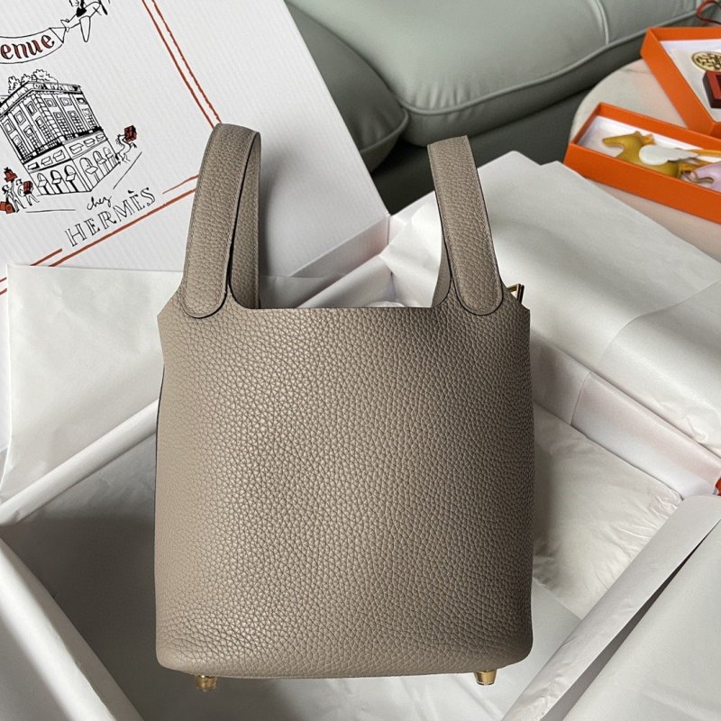 Hermes Picotin Lock 18 Bag Greige For Women, Women’s Handbags 7.1in/18cm