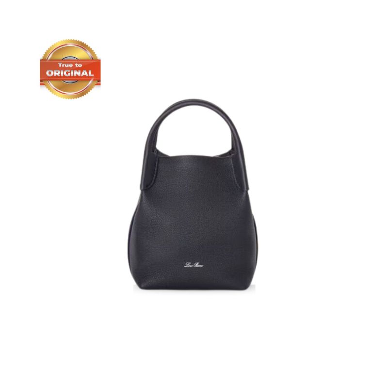 [True-to-ORIGINAL]Loro Piana Micro Bale Bag Navy Blue For Women 5.2 in/ 13 cm FAN4647 W000