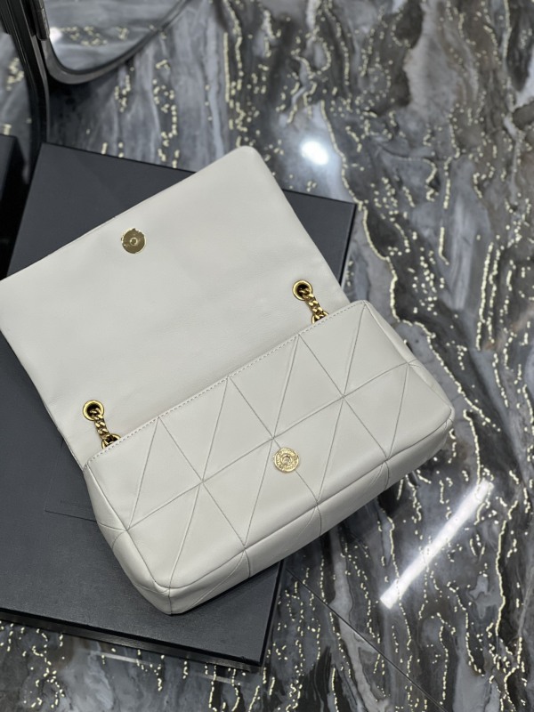[True-to-ORIGINAL] Saint Laurent Jamie Medium Chain Bag White For Women 9.8in/25cm