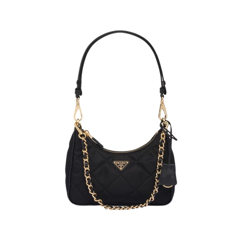 Prada Re-Edition 1995 Chaîne Re-Nylon Mini-Bag Black For Women 1BC204_2AOS_F0002_V_QOO- 22 Cm/ 8.6 Inches
