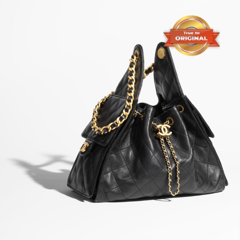 [True-to-ORIGINAL] Chanel 25 Small Handbag Black For Women 10.2in/26cm AS5293-B20304-94305