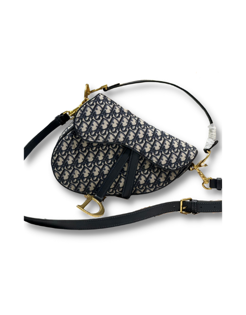 Dior Saddle Bag With Strap Blue Oblique Jacquard For Women 10in/25.5cm M0455CTZQ_M928