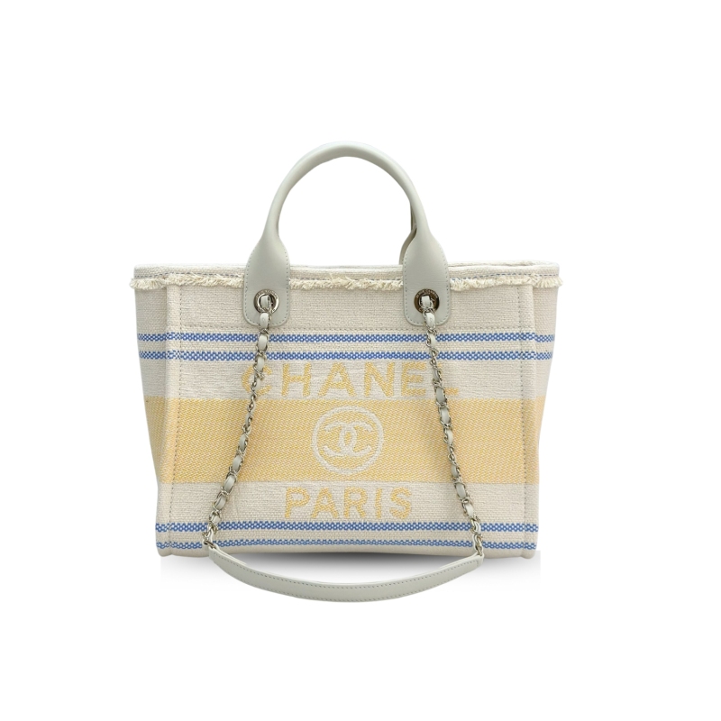 Chanel Large Deauville Tote Bag Sand For Women 35cm/14in