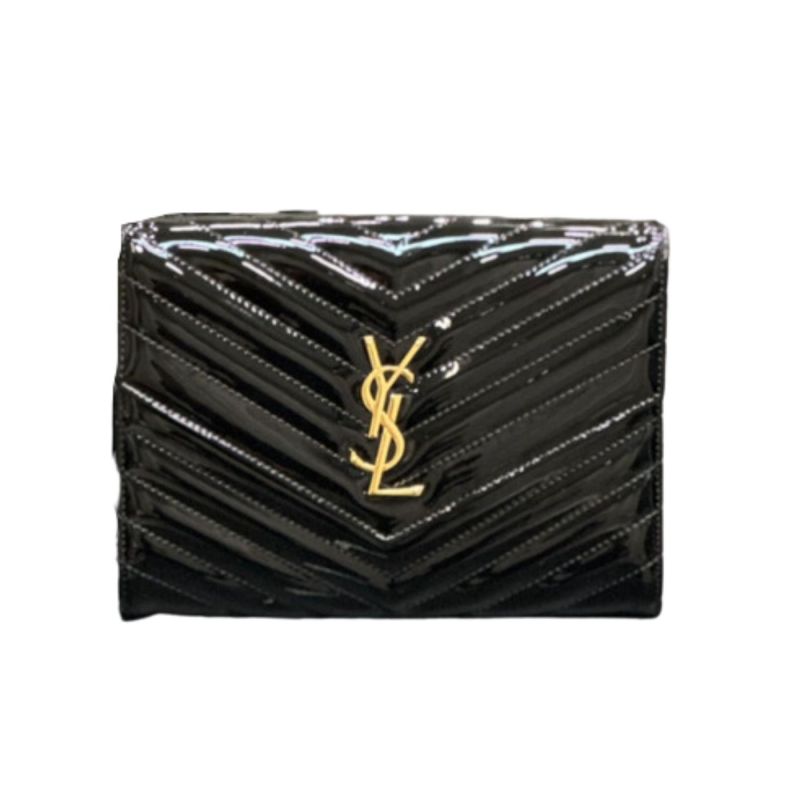 Saint Laurent Cassandre Matelasse Black For Women‎ 8.3in/21cm