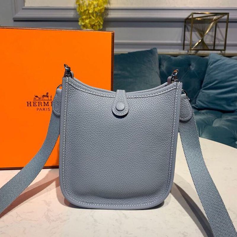 Hermes Mini Evelyne Grey For Women 7in/18cm
