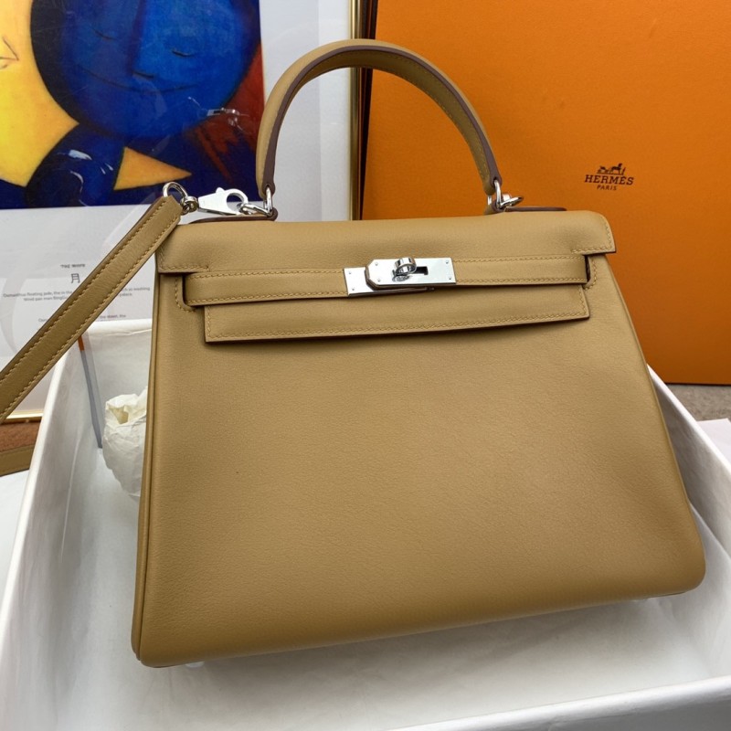 Hermes Kelly 28 Evercolor Gold Bag For Women, Women’s Handbags, Shoulder Bags 11in/28cm