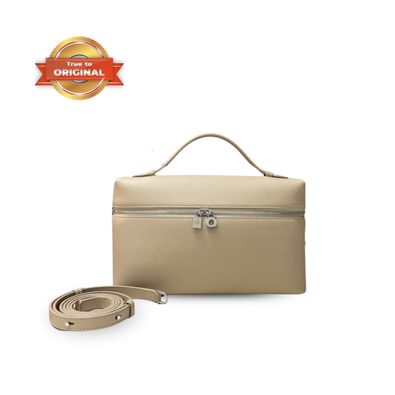 [True-to-ORIGINAL]Loro Piana Extra Pocket L27 Bag Whisper Beige For Women 10.6in/27cm FAN4043 1615