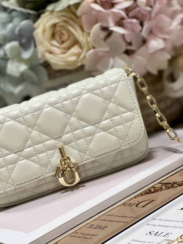 Dior Mini Miss Dior Bag White/ Black/ Blue/ Light Purple For Women 7 in/18.cm