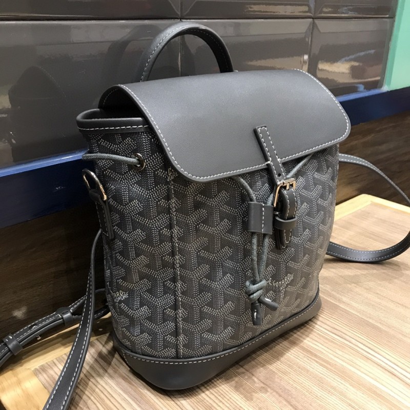 Goyard Alpin Mini Backpack Green/Navy Blue/Grey For Women‎ 9.1in/23cm ALPIN2MINTY33CL33P