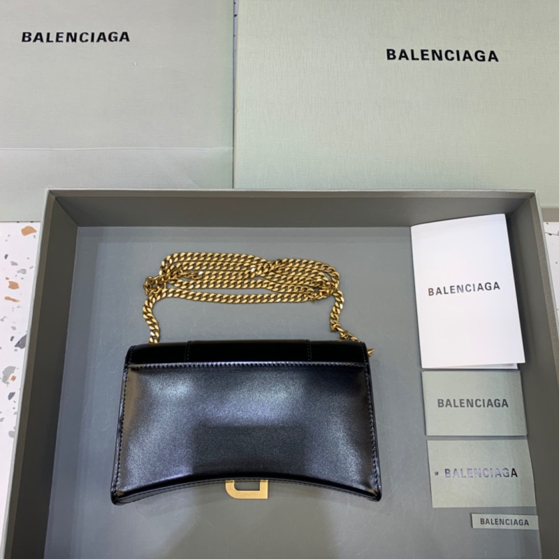 Balenciaga Hourglass Wallet On Chain in Black, For Women, Women’s Bags 7.6in/19cm 6560501QJ4M1000