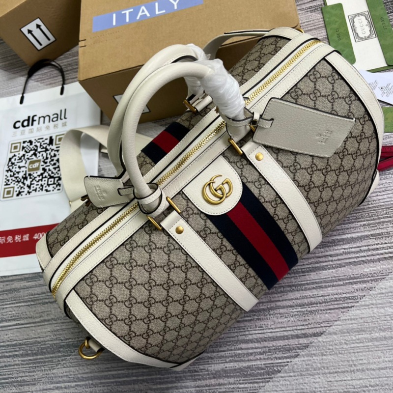 Gucci Ophidia Medium Duffle Bag Beige 17.5in/44.6cm 681295 9C2ST 9770