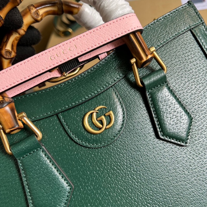 Gucci Diana Small Tote Bag Green For Women, Women’s Bags 11in/27cm GG ‎