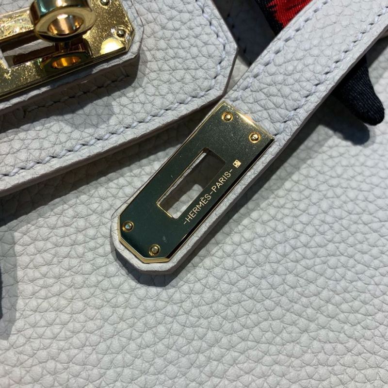 Hermes Birkin White Semi Handstitched With Gold Toned Hardware For Women 30cm/11.8in