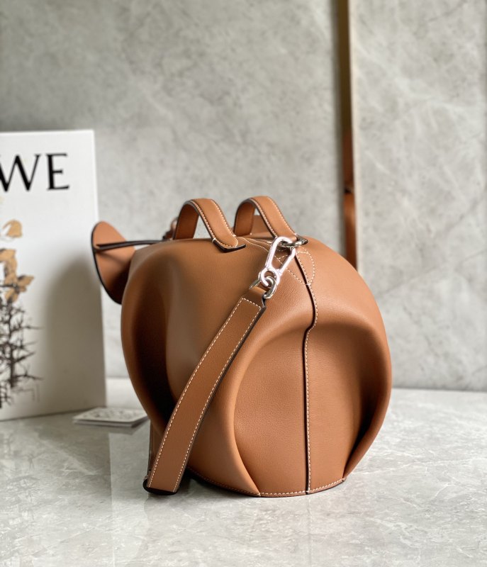 Loewe Large Elephant Bag Brown For Women 14.2in / 36cm B623A18X01