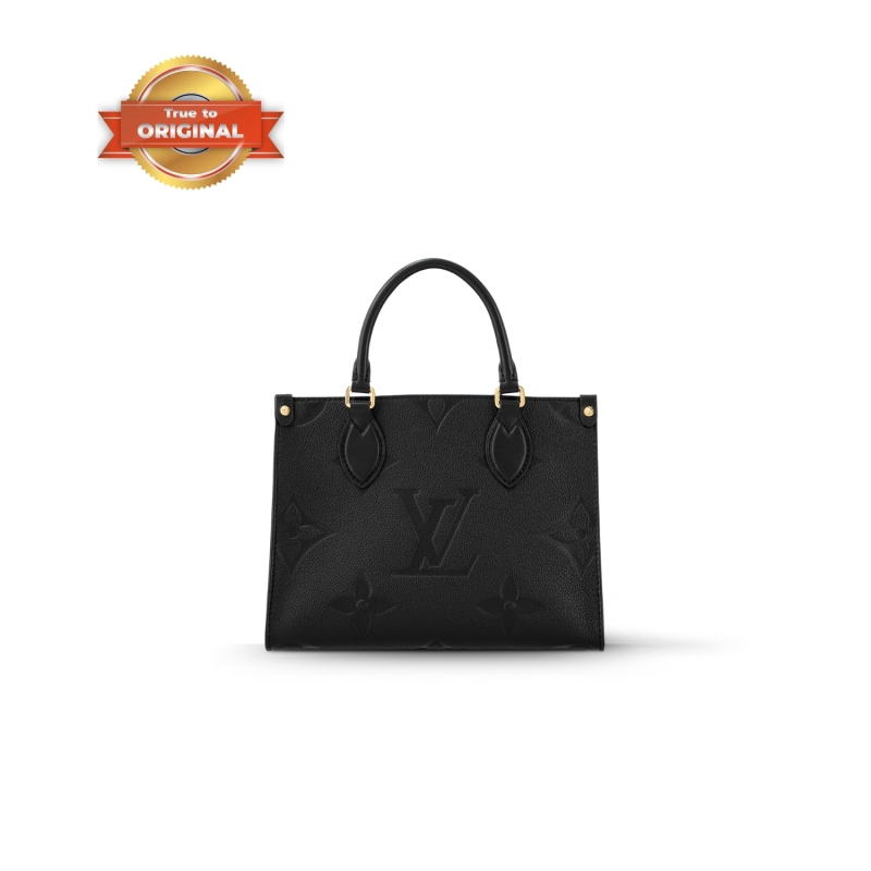 [True-to-ORIGINAL] Louis Vuitton OnTheGo PM Tote Bag Black For Women 9.8in/25cm LV M45653