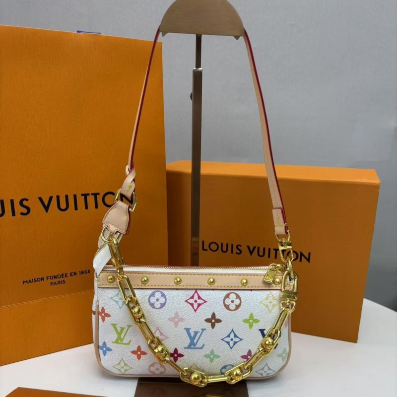 Louis Vuitton LV x TM Pochette Accessoires Multicolore Blanc For Women 22cm/8.7in – M13404