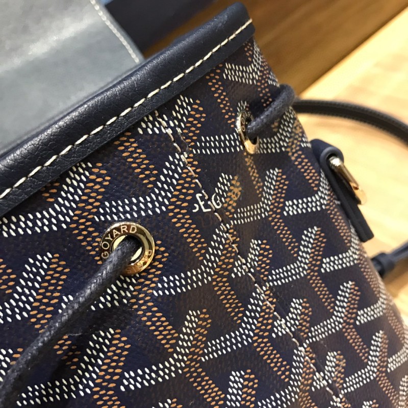 Goyard Alpin Mini Backpack Green/Navy Blue/Grey For Women‎ 9.1in/23cm ALPIN2MINTY33CL33P