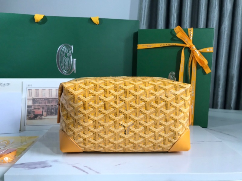 Goyard Bowling 25 Toiletry Bag Green/Yellow For Women‎ 9.4in/24cm BOWLIN025TY01CL03P