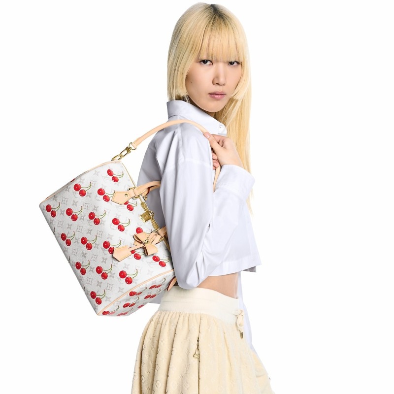 [True-to-ORIGINAL] Louis Vuitton LV x TM Speedy Soft Bandoulière 30 White For Women 11.8in/30cm M14238