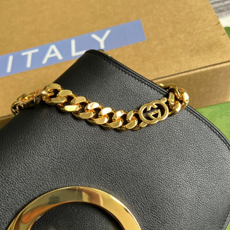 Gucci Blondie Shoulder Bag Black For Women, Women’s Bags 11in/28cm GG‎ 699268 UXX0G 1000
