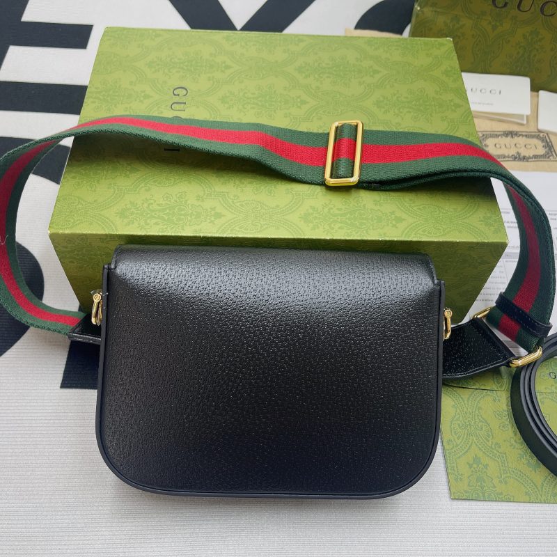 Gucci x Adidas Horsebit 1955 Mini Bag Black For Women, Women’s Bags 8.1in/21cm GG 658574 U3ZDG 8726
