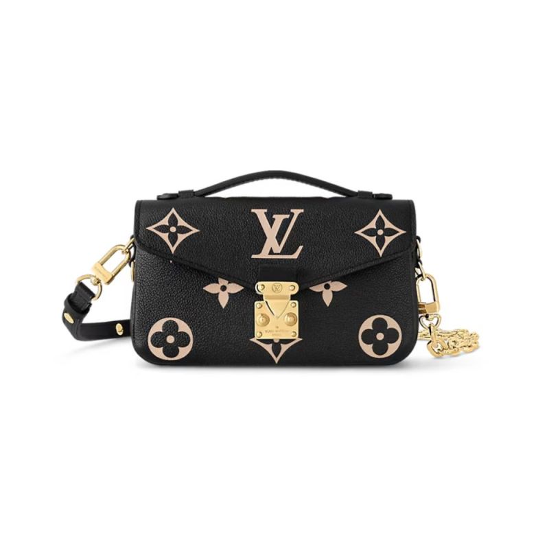 Louis Vuitton Pochette Métis East West Noir Beige For Women M46596 – 8.5 Inches / 21.5 Cm