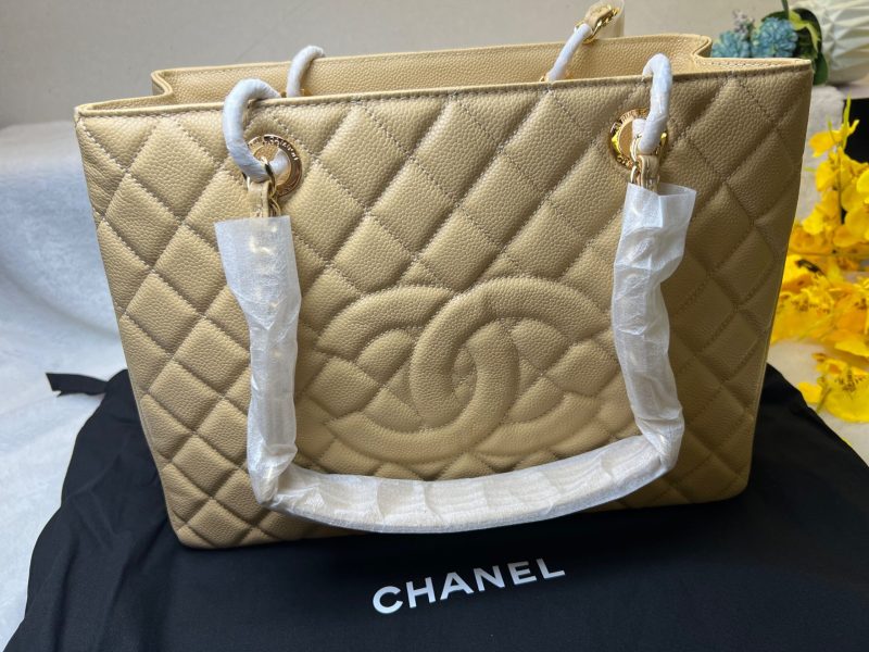 [True-to-ORIGINAL] Chanel Classic Tote Bag Beige For Women 13.3in/34cm