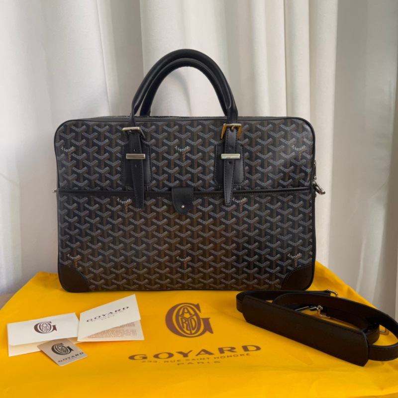 Goyard Ambassade MM Document Case Green/Grey/Black For Women‎ 16.1in/41cm AMBASSMMLTY01CL03P